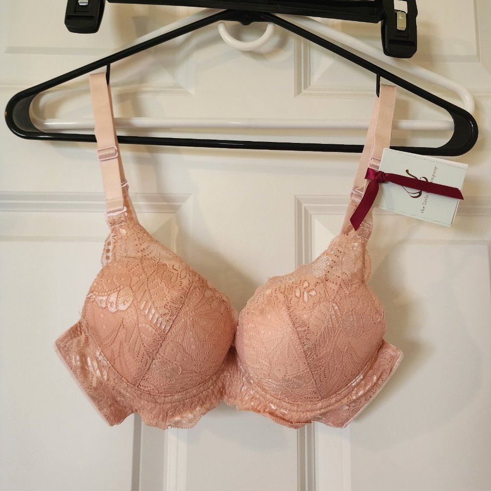 NWT The Little Bra Company "Rell" 28C Rosette/Peach